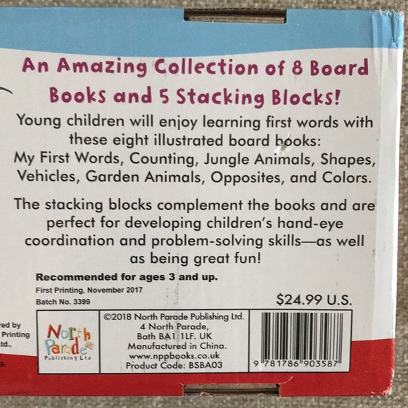First Words Board Books and Stacking Blocks - Picture 5 of 6